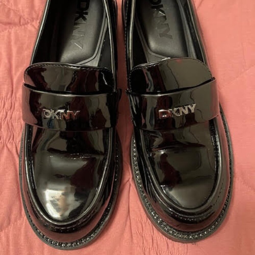 DKNY Black Patent Loafer
